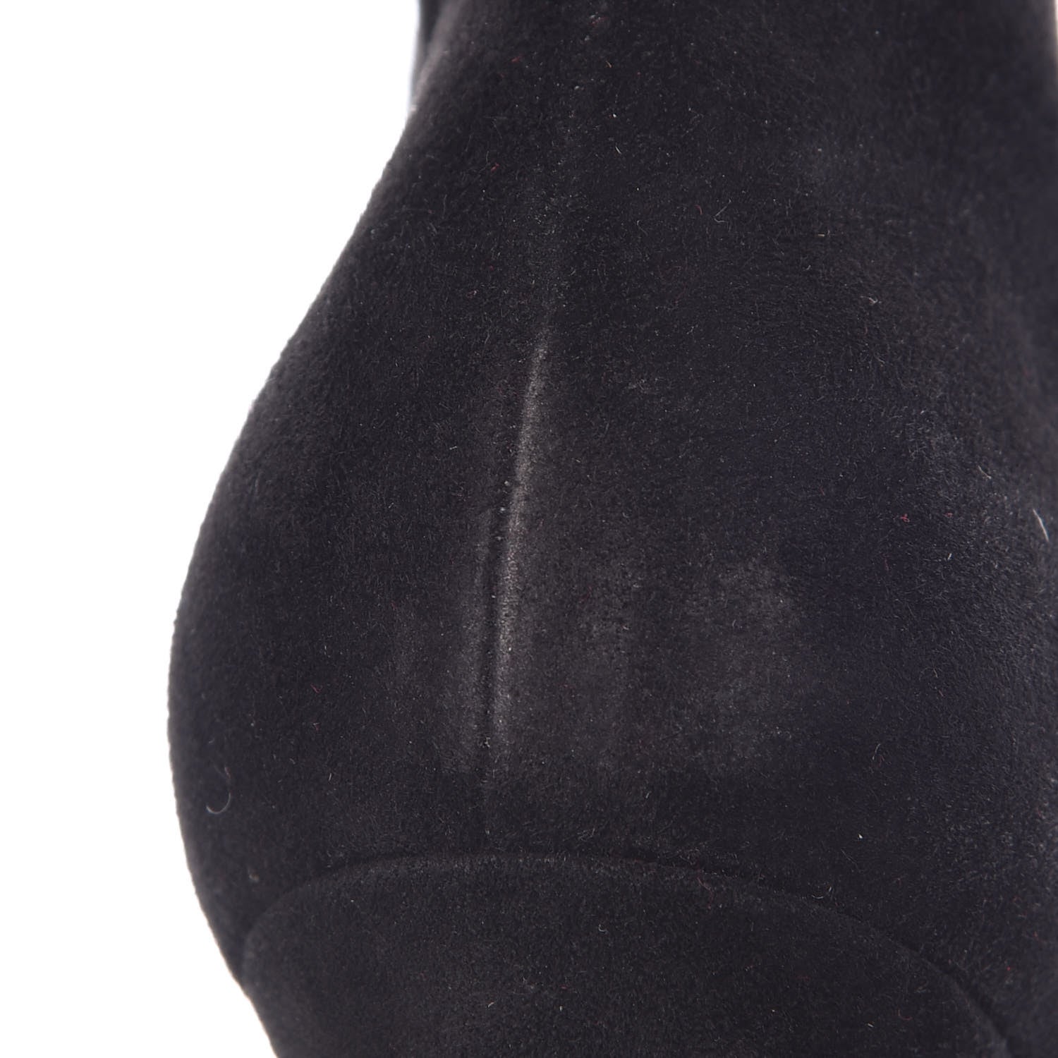 Christian Louboutin Suede Daf Booty 160 Ankle Boots 38 Black 9 of 10