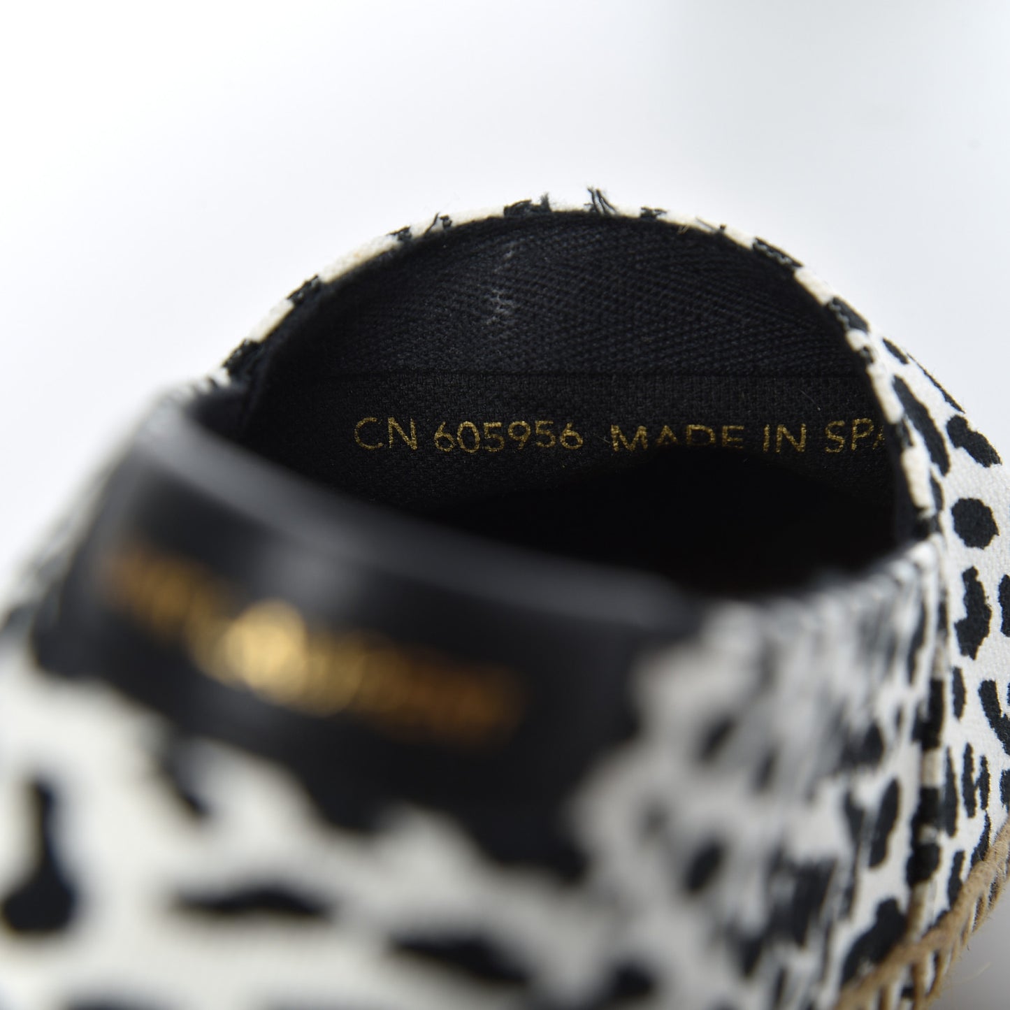 Canvas Leopard Print Espadrilles 38 Latte Black