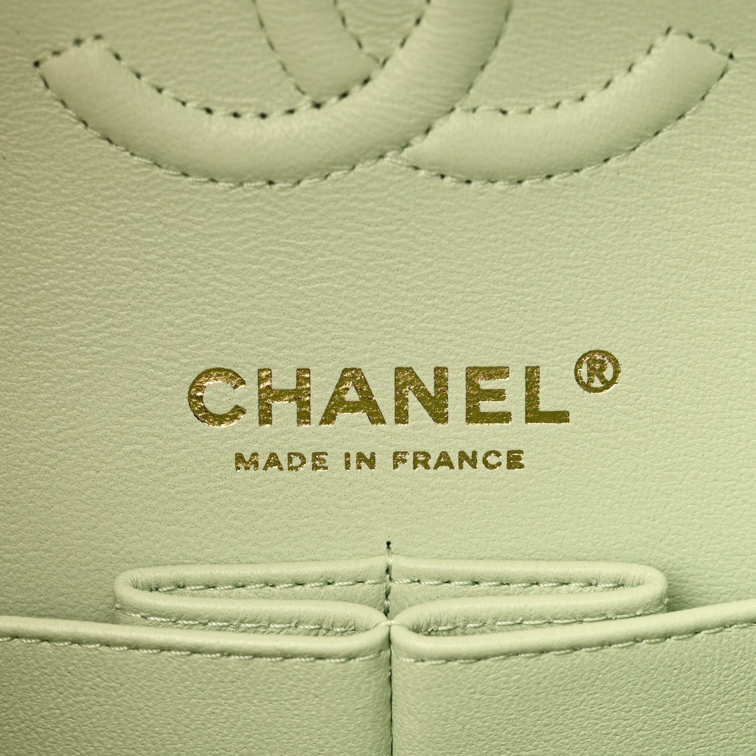 Chanel Caviar Quilted Small Double Flap Light Green 6 of 11