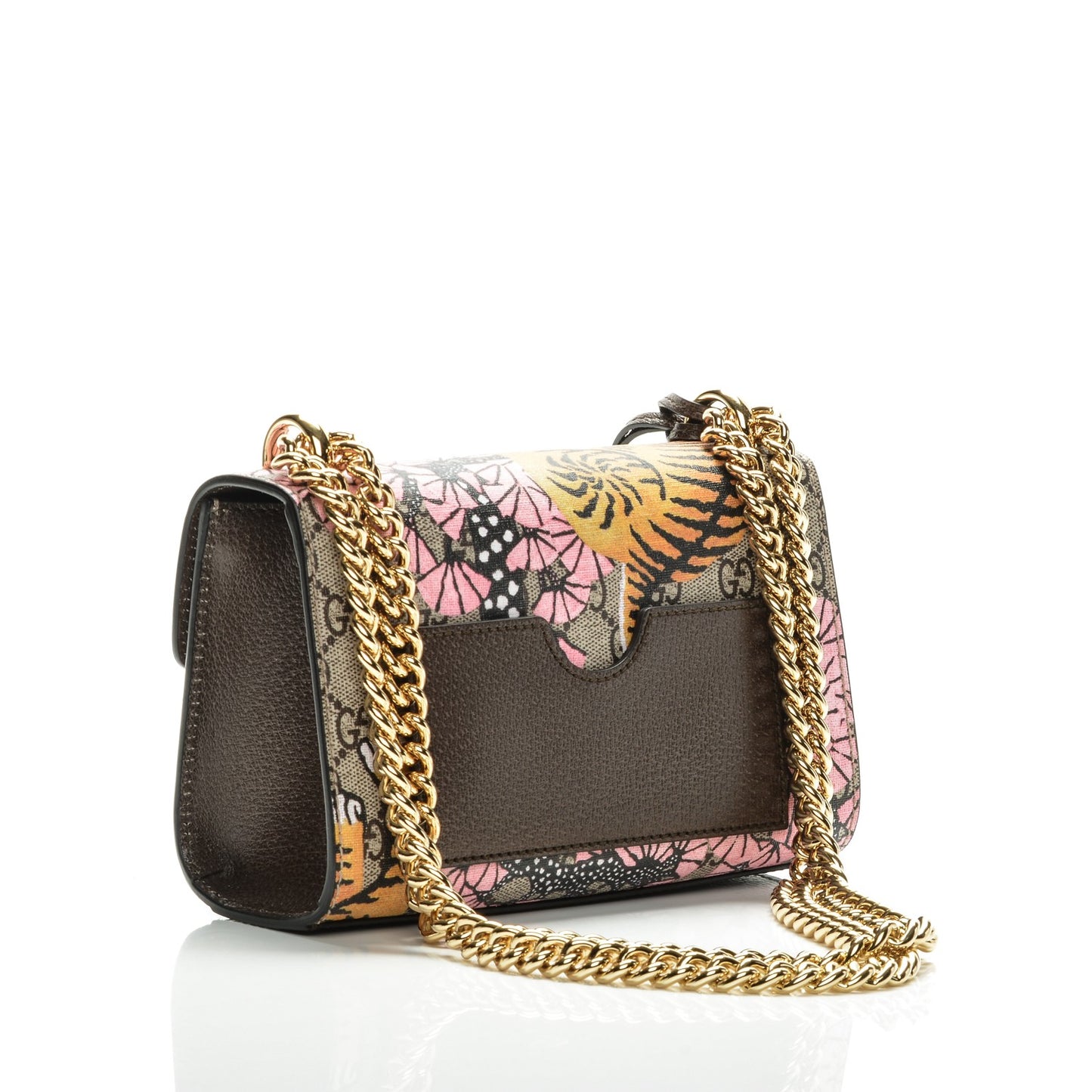 GG Supreme Monogram Bengal Small Padlock Shoulder Bag Beige Pink