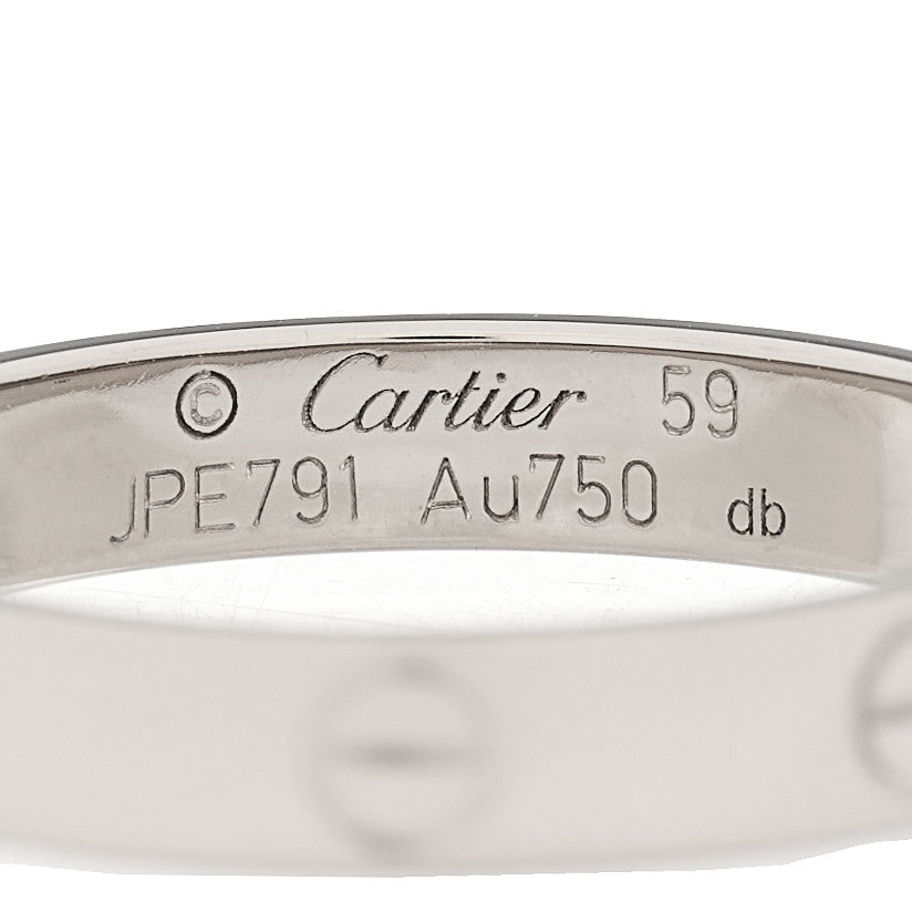 Cartier 18K White Gold 3.5mm LOVE Wedding Band Ring 59 8.75 5 of 5