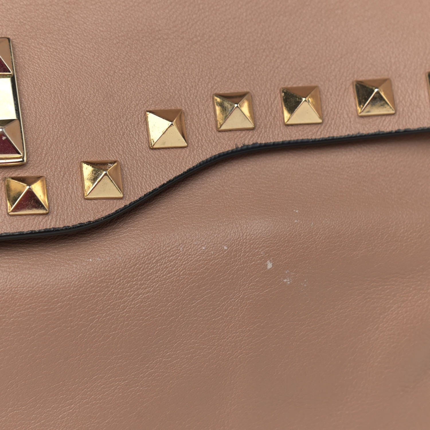 Valentino Garavani Vitello Rockstud Single Handle Flap Tote Beige 13 of 14