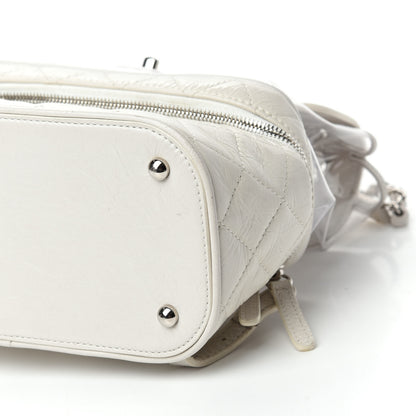Chanel Crumpled Calfskin PVC Quilted Backpack White 6 of 10