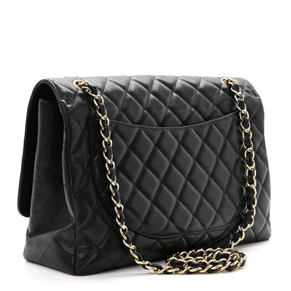 Chanel Caviar Quilted Maxi Single Flap Black 2 of 8