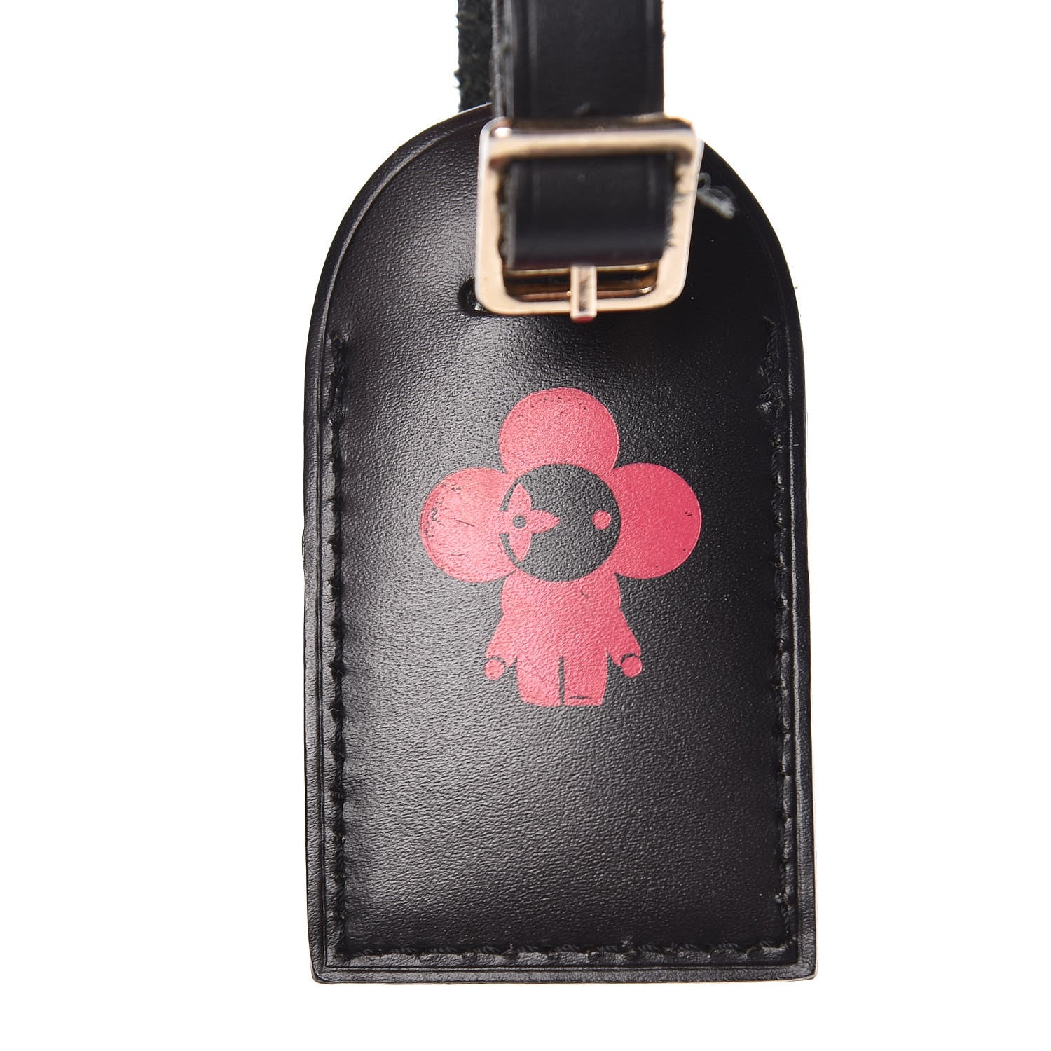 Louis Vuitton Calfskin Luggage Tag Black 4 of 5