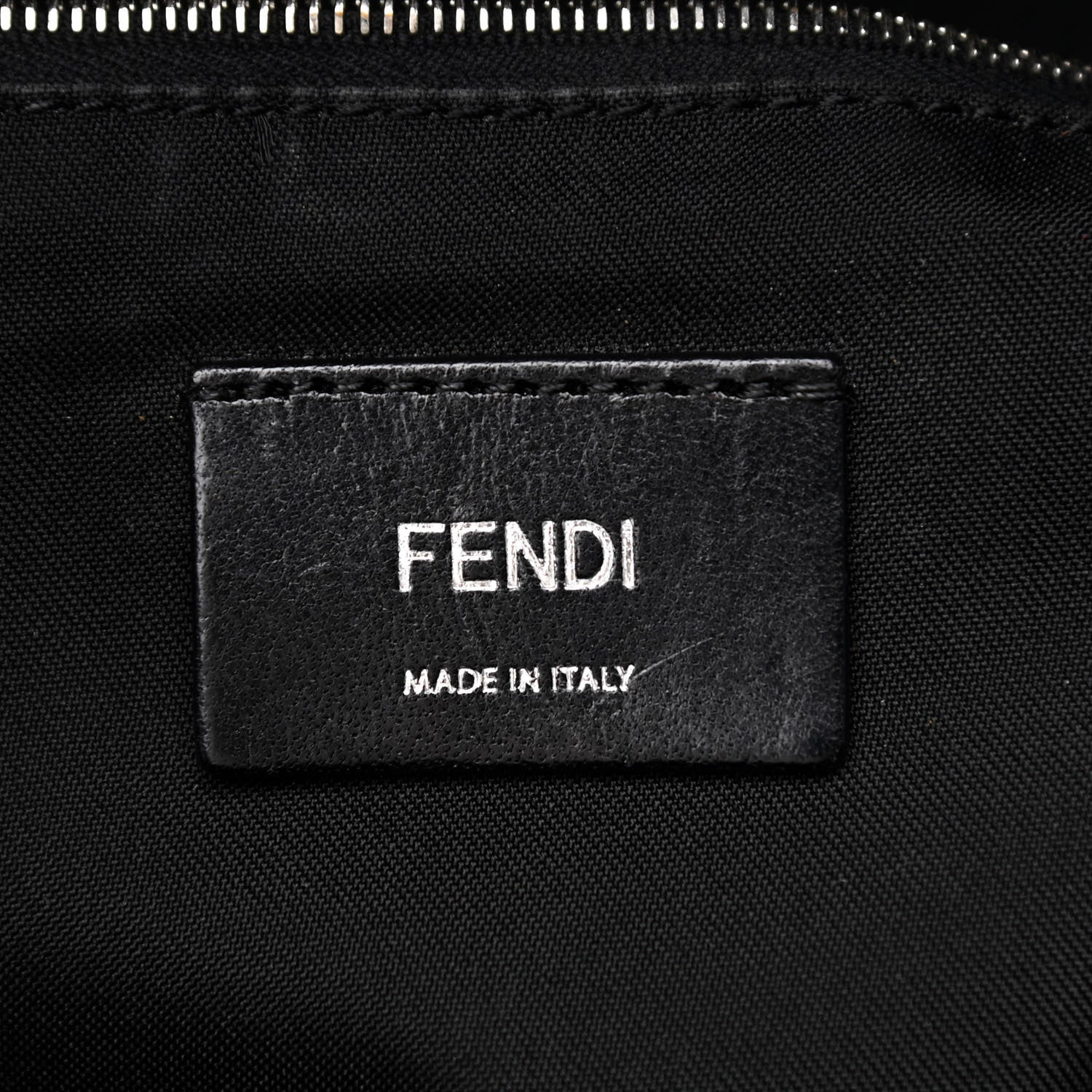 Fendi Nylon Vitello Liberty Vitello Dolce Monster Eyes Rounded Backpack Black Sunflower 6 of 17