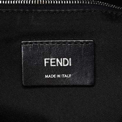 Fendi Nylon Vitello Liberty Vitello Dolce Monster Eyes Rounded Backpack Black Sunflower 6 of 17