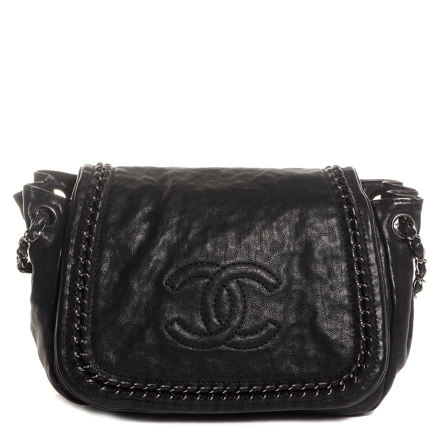 Chanel Leather Luxe Ligne Flap Black 1 of 7