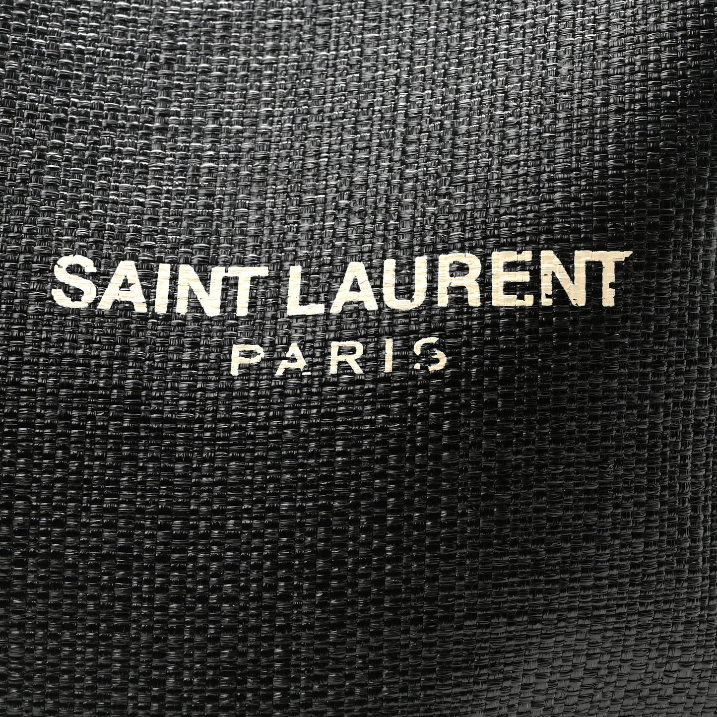 Linen Canvas Teddy Shopping Bag Black