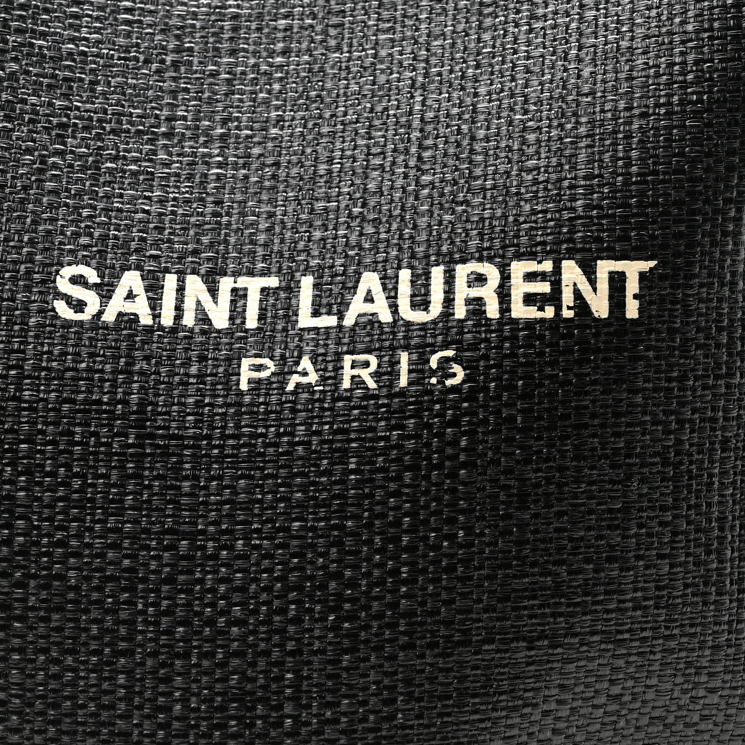 Saint Laurent Linen Canvas Teddy Shopping Bag Black 7 of 9