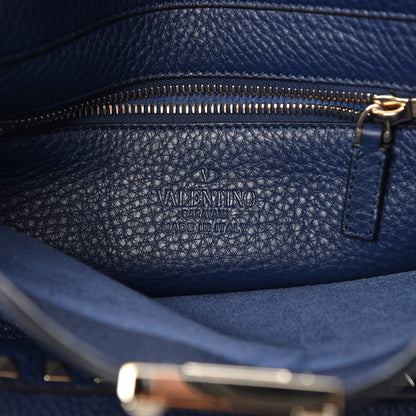 Valentino Garavani Calfskin Small Rockstud Flip-Lock Messenger Bag Blue 6 of 9