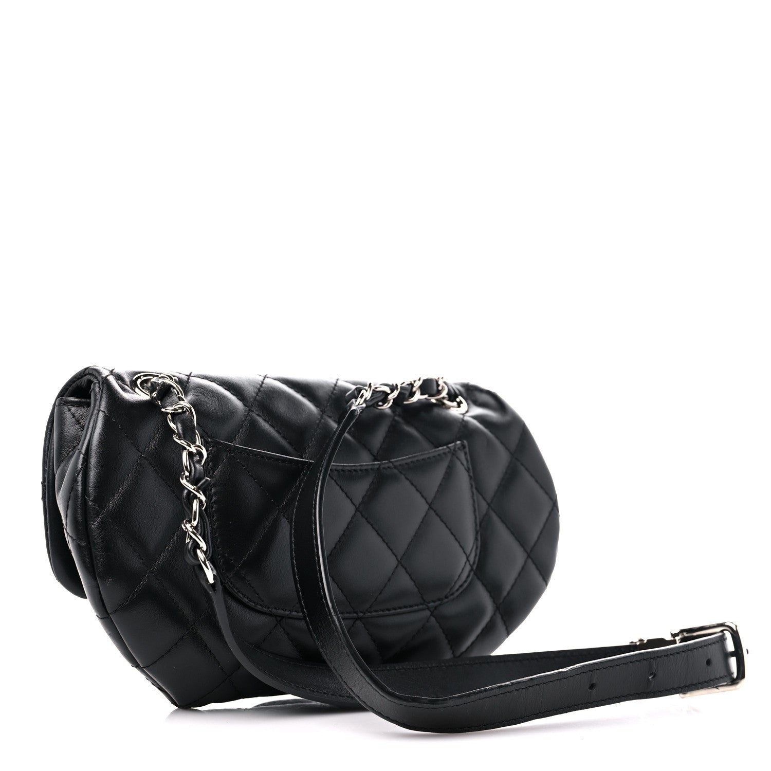 Chanel Calfskin Quilted CC Uniform Flap Belt Bag Black 3 of 11