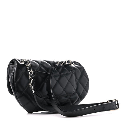 Chanel Calfskin Quilted CC Uniform Flap Belt Bag Black 3 of 11