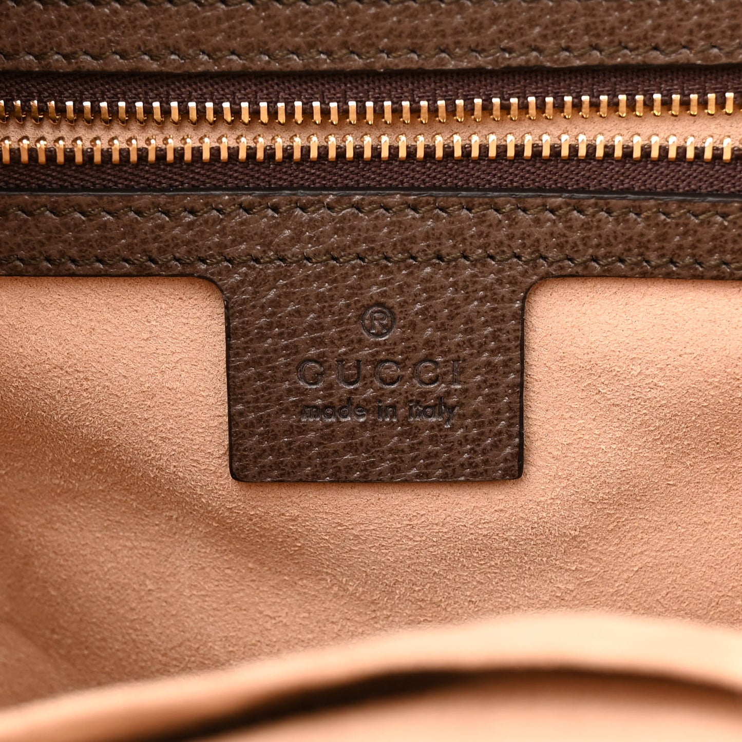GG Supreme Monogram Web Small Ophidia Top Handle Shoulder Bag Brown