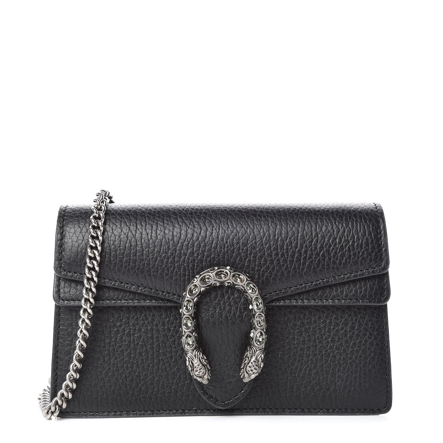 Gucci Calfskin Super Mini Dionysus Shoulder Bag Black 1 of 10