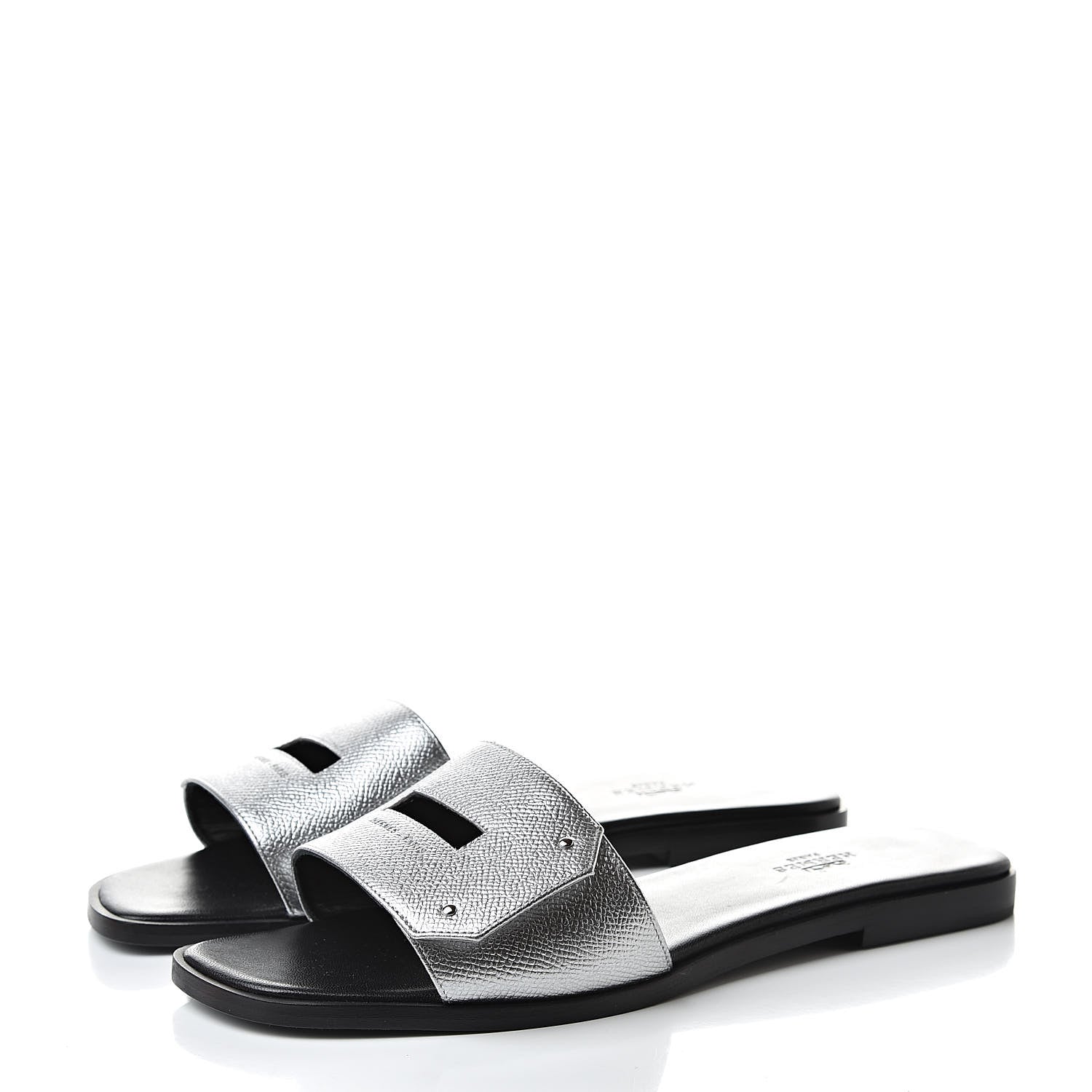 Hermes Epsom View Sandals 39 Argent 3 of 9