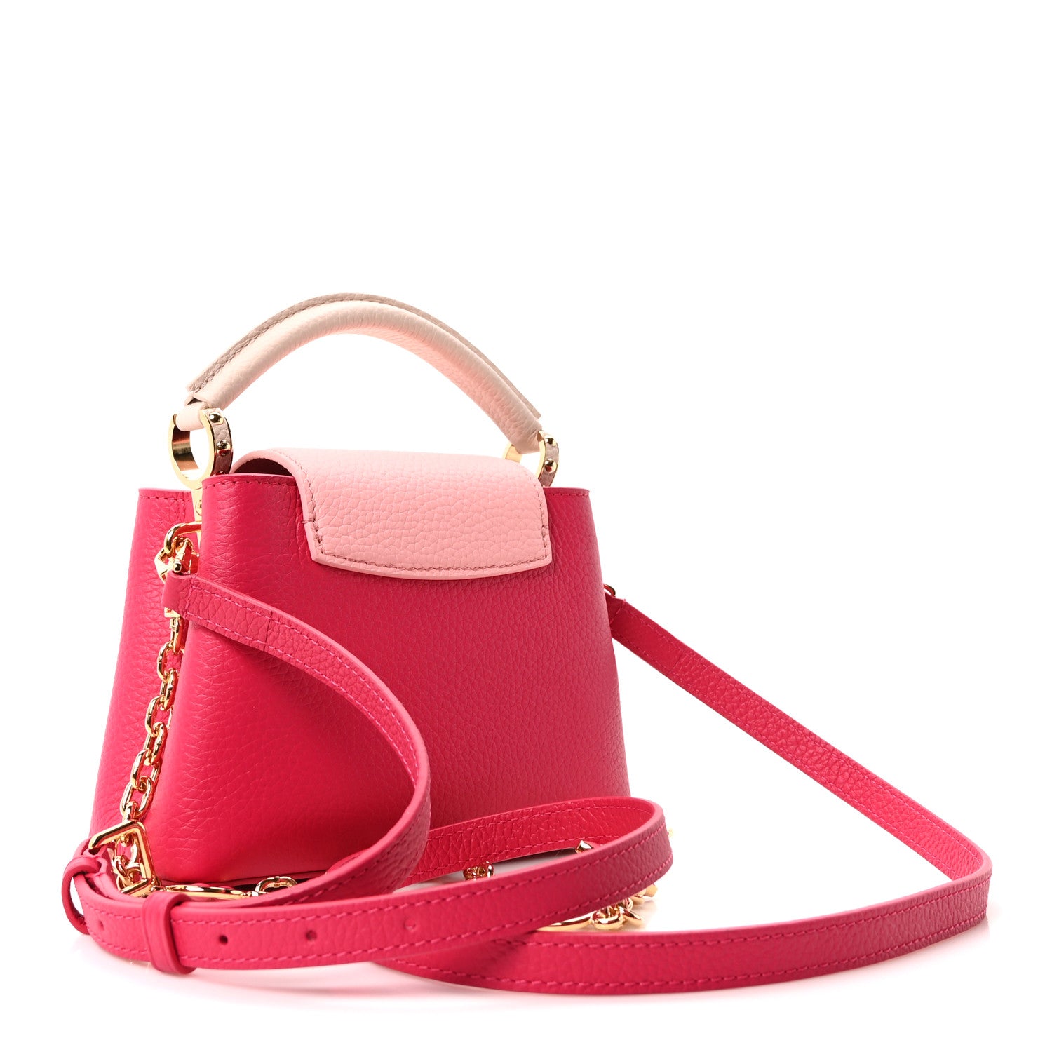 Louis Vuitton Taurillon Flower Chain Capucines Mini  Rose Pondicherry 3 of 9