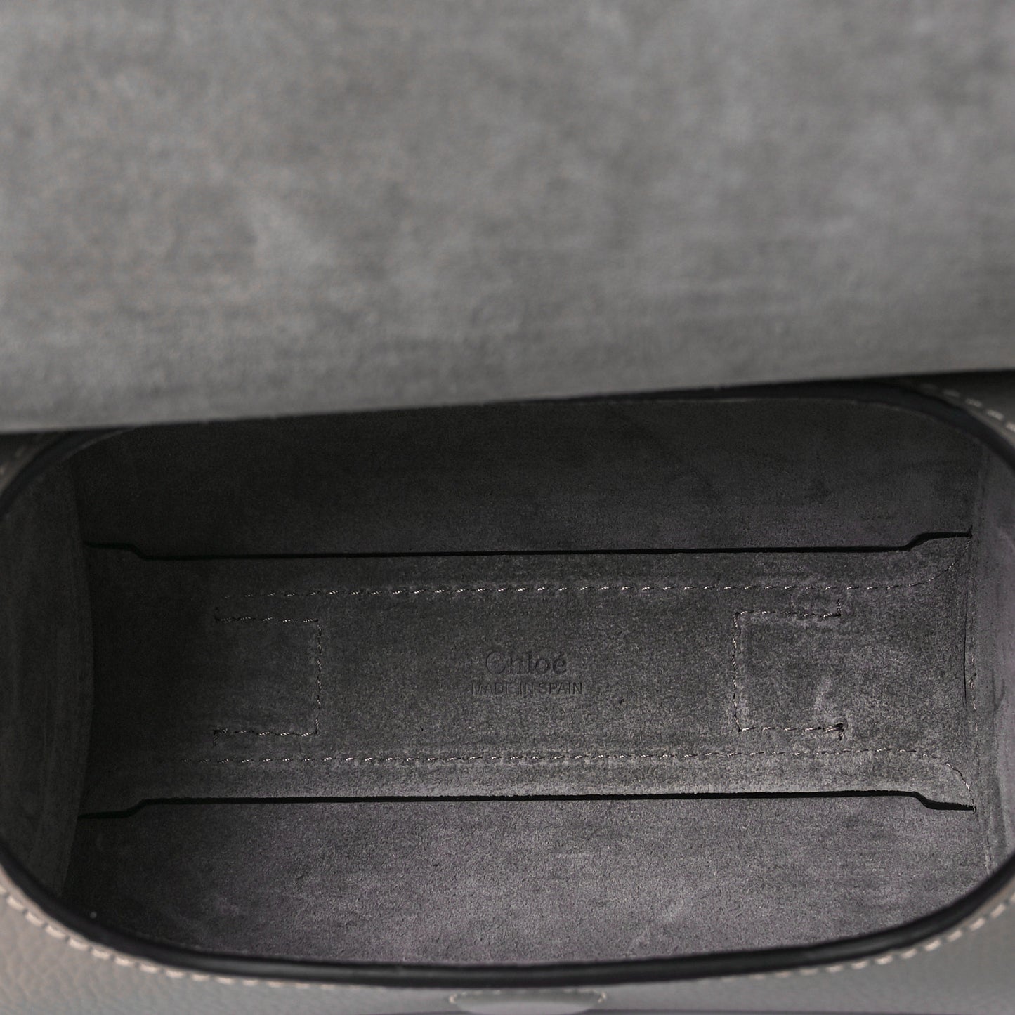 Small Grain Smooth Calfskin Mini Darryl Crossbody Motty Grey