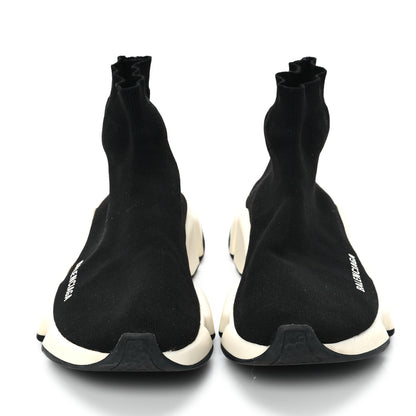 Balenciaga Technical 3D Recycled Knit Womens Speed Sneakers 40 Black White 3 of 9