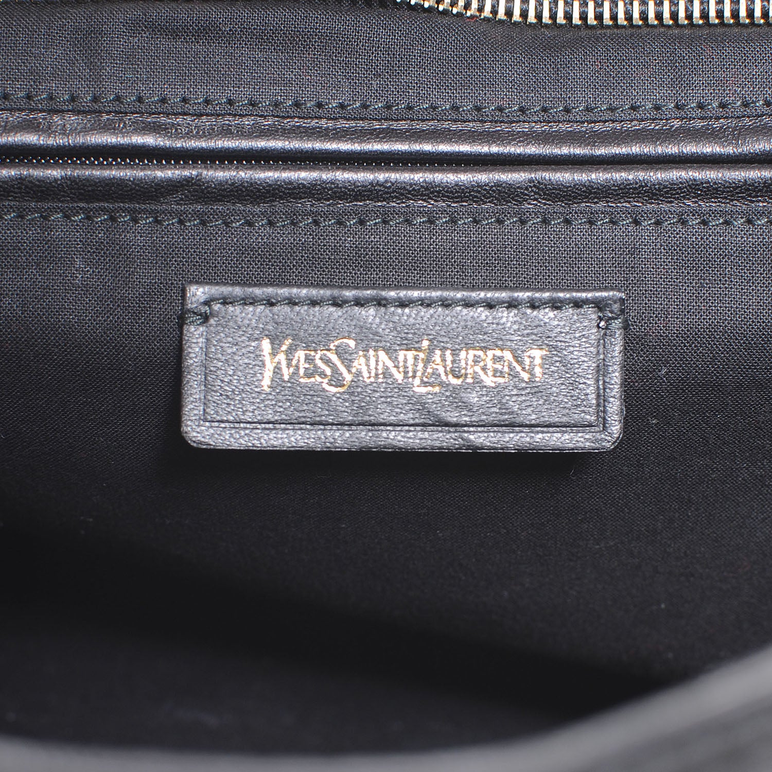 Saint Laurent Leather Large Cabas Chyc Black 6 of 7