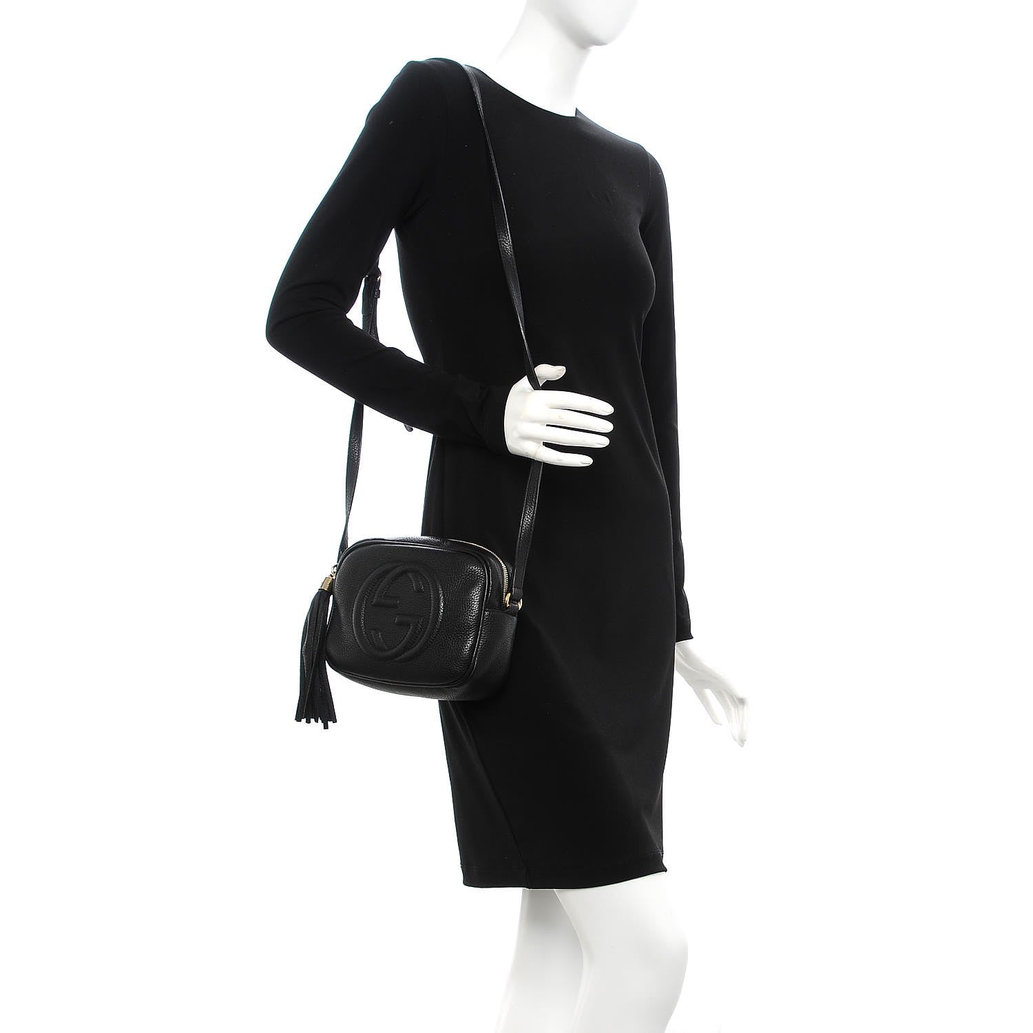 Gucci Pebbled Calfskin Small Soho Disco Bag Black 2 of 8