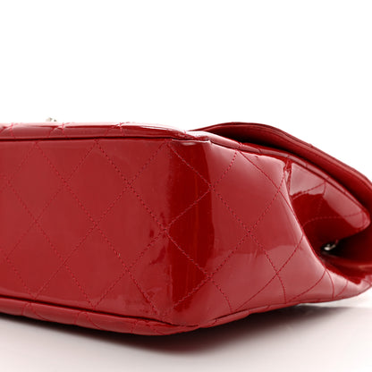 Chanel Patent Quilted Jumbo Single Flap Red 10 of 12