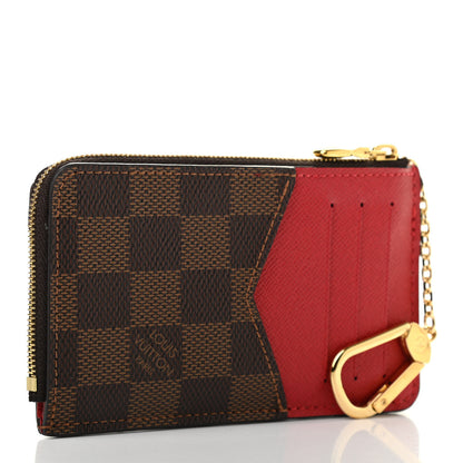 Louis Vuitton Damier Ebene Recto Verso Card Holder Red 3 of 9