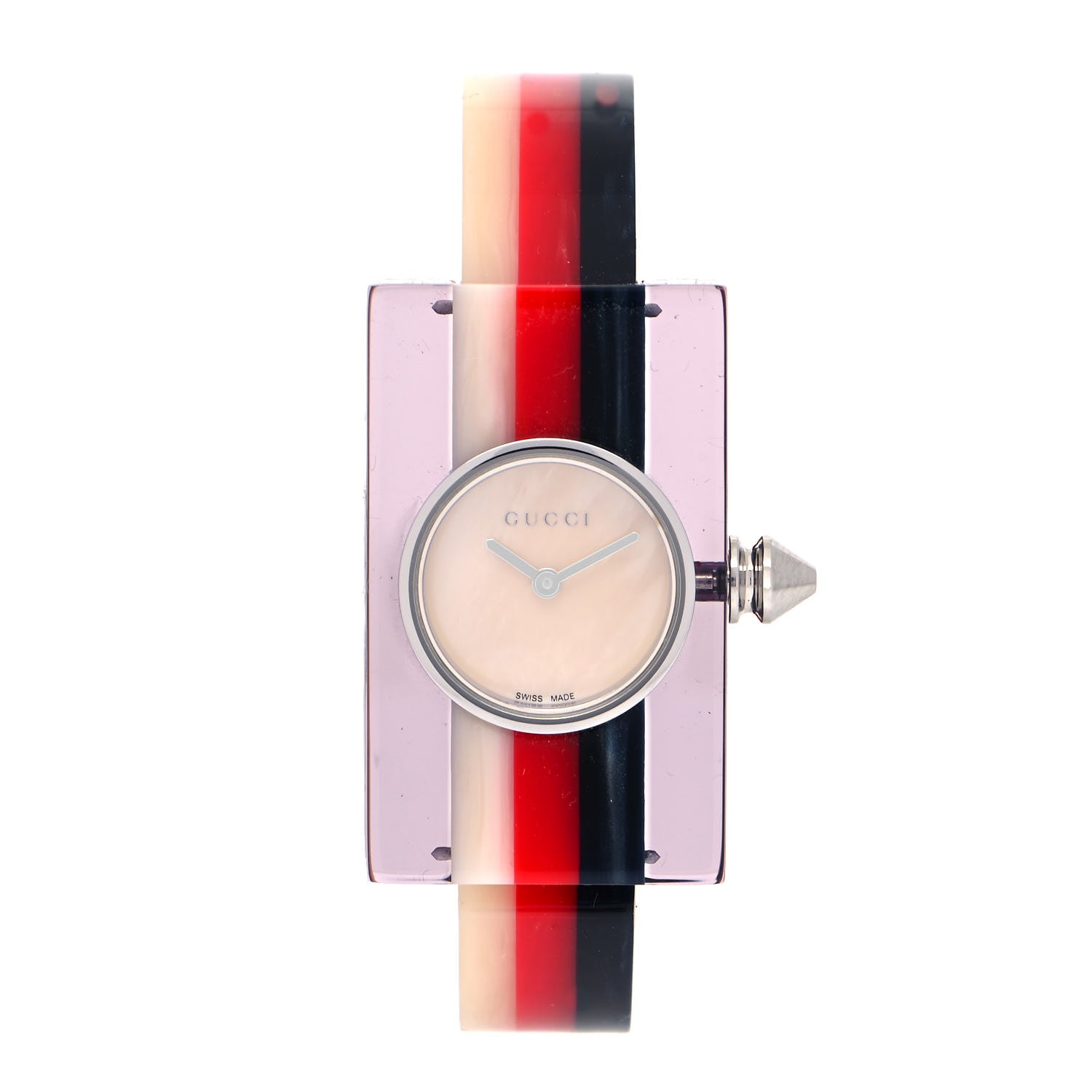 Gucci Stainless Steel Plexiglass Mother of Pearl 24mm Quartz Watch 1 of 5