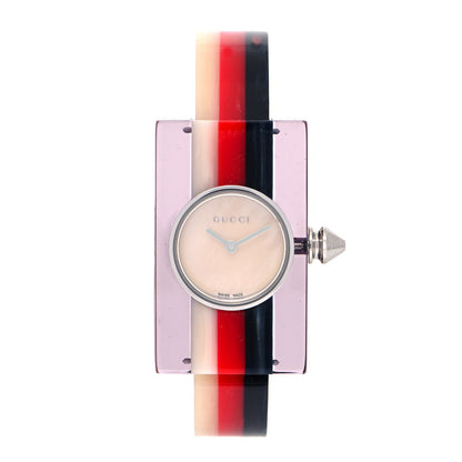 Gucci Stainless Steel Plexiglass Mother of Pearl 24mm Quartz Watch 1 of 5