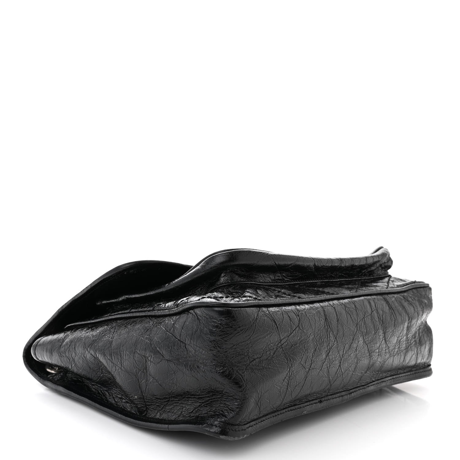 Saint Laurent Crinkled Calfskin Matelasse Monogram Large Niki Chain Satchel Black 4 of 13