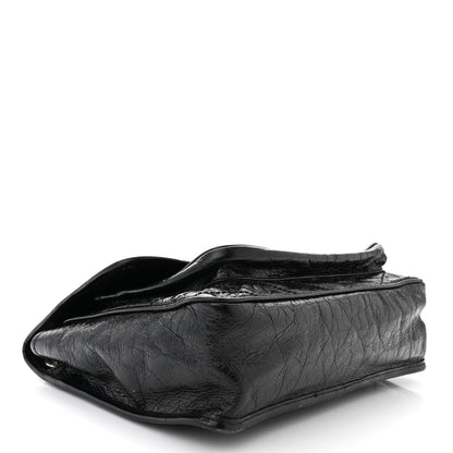 Saint Laurent Crinkled Calfskin Matelasse Monogram Large Niki Chain Satchel Black 4 of 13