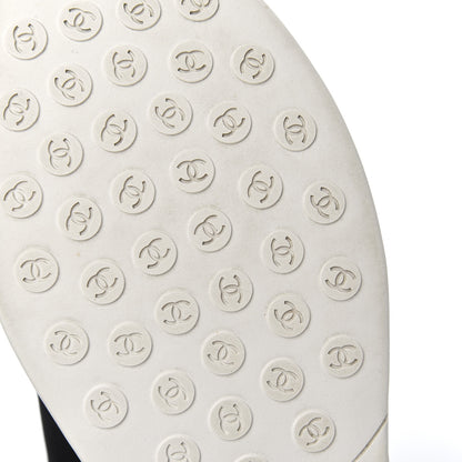 Chanel Mesh Lycra Thermoplastic Mens Sneakers 46 Black White 7 of 16