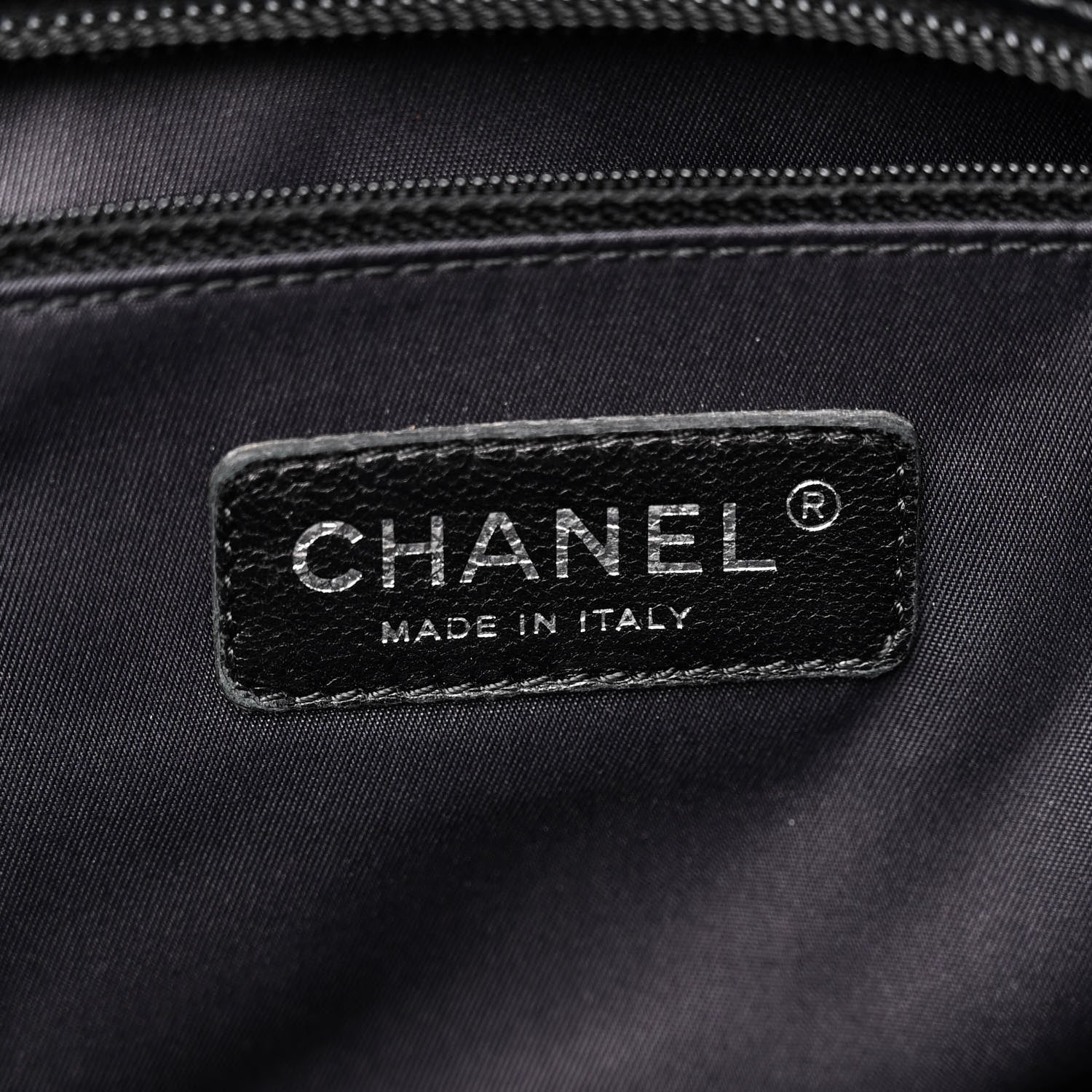 Chanel Coated Canvas Quilted Large Paris Biarritz Tote Black 7 of 16