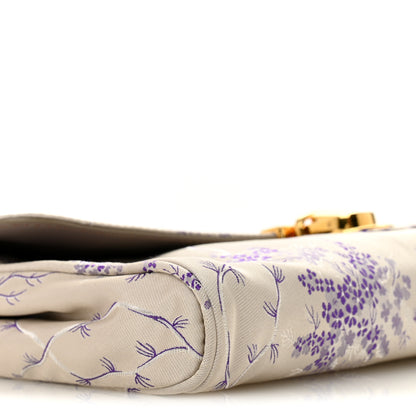Prada Tessuto Nylon Jacquard Floral Print Shoulder Bag Glicine 9 of 15