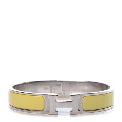 Hermes Enamel Narrow Clic Clac H Bracelet GM Jaune Citron 1 of 5
