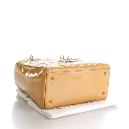 Christian Dior Patent Cannage Medium Lady Dior Dark Beige 4 of 9