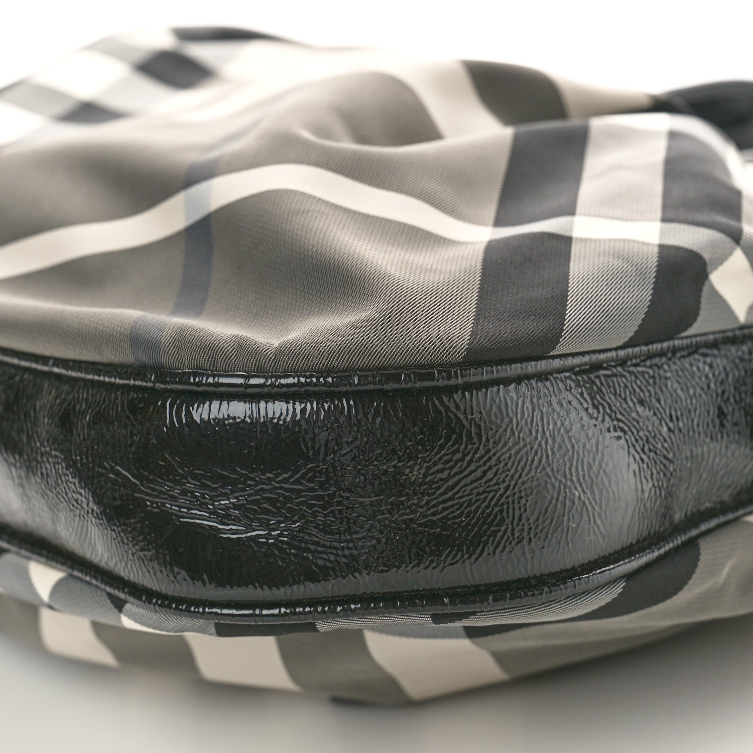 Burberry Beat Check Small Brooklyn Hobo Black 9 of 9