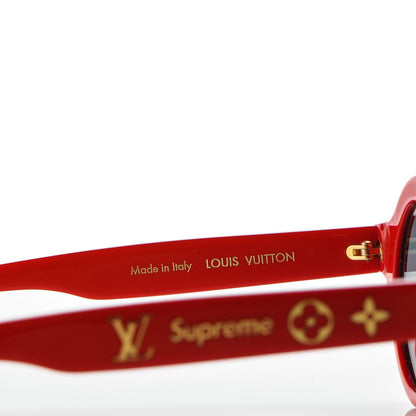 Louis Vuitton X SUPREME Downtown Sunglasses Red 6 of 8