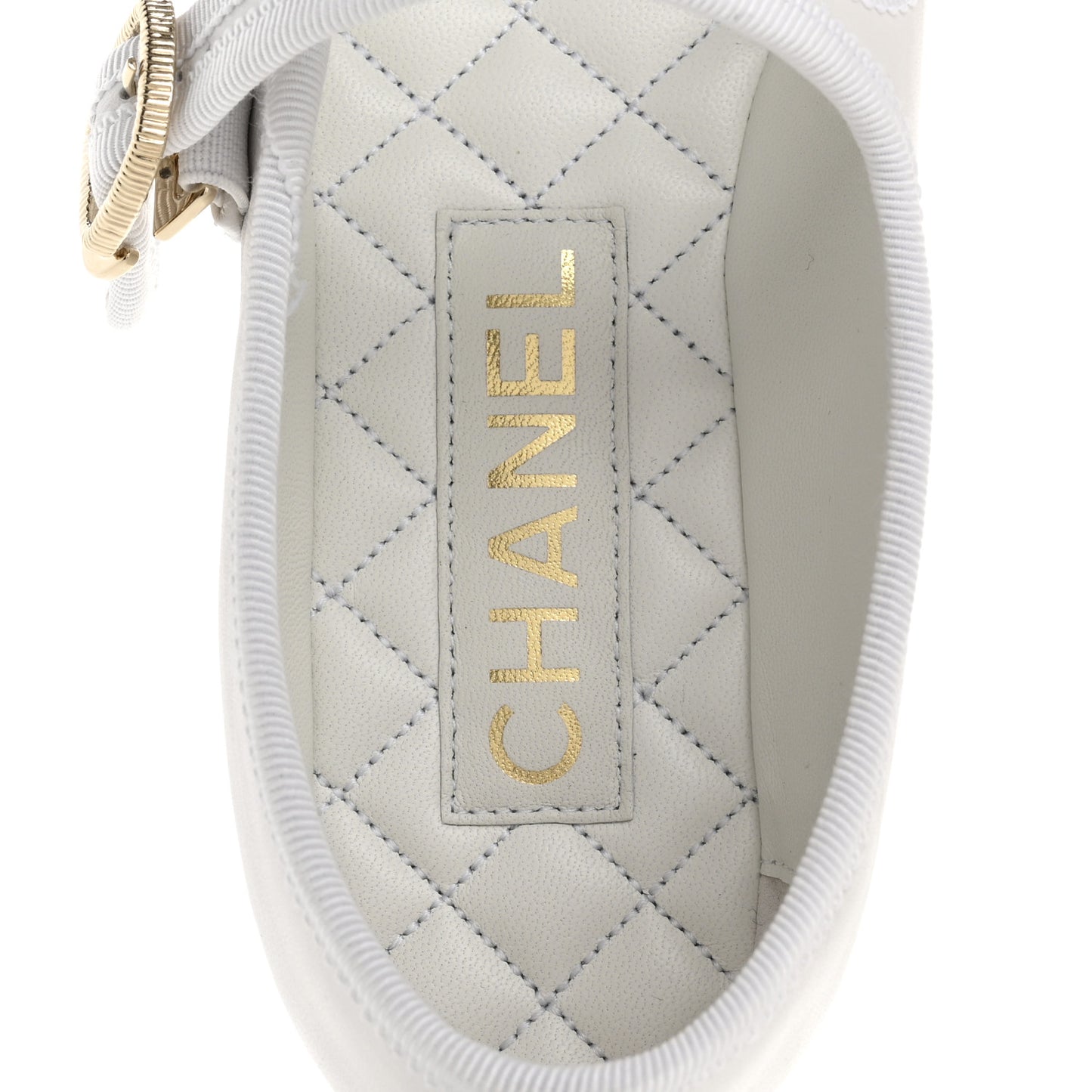 Lambskin Mary Jane Flats 36.5 White
