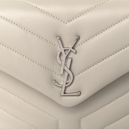 Saint Laurent Calfskin Y Quilted Monogram Small Loulou Chain Satchel Crema Soft 11 of 11
