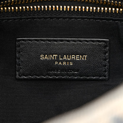 Saint Laurent Denim Quilted Toy Loulou Puffer Monogram Chain Satchel Blue Cinnamon 6 of 11
