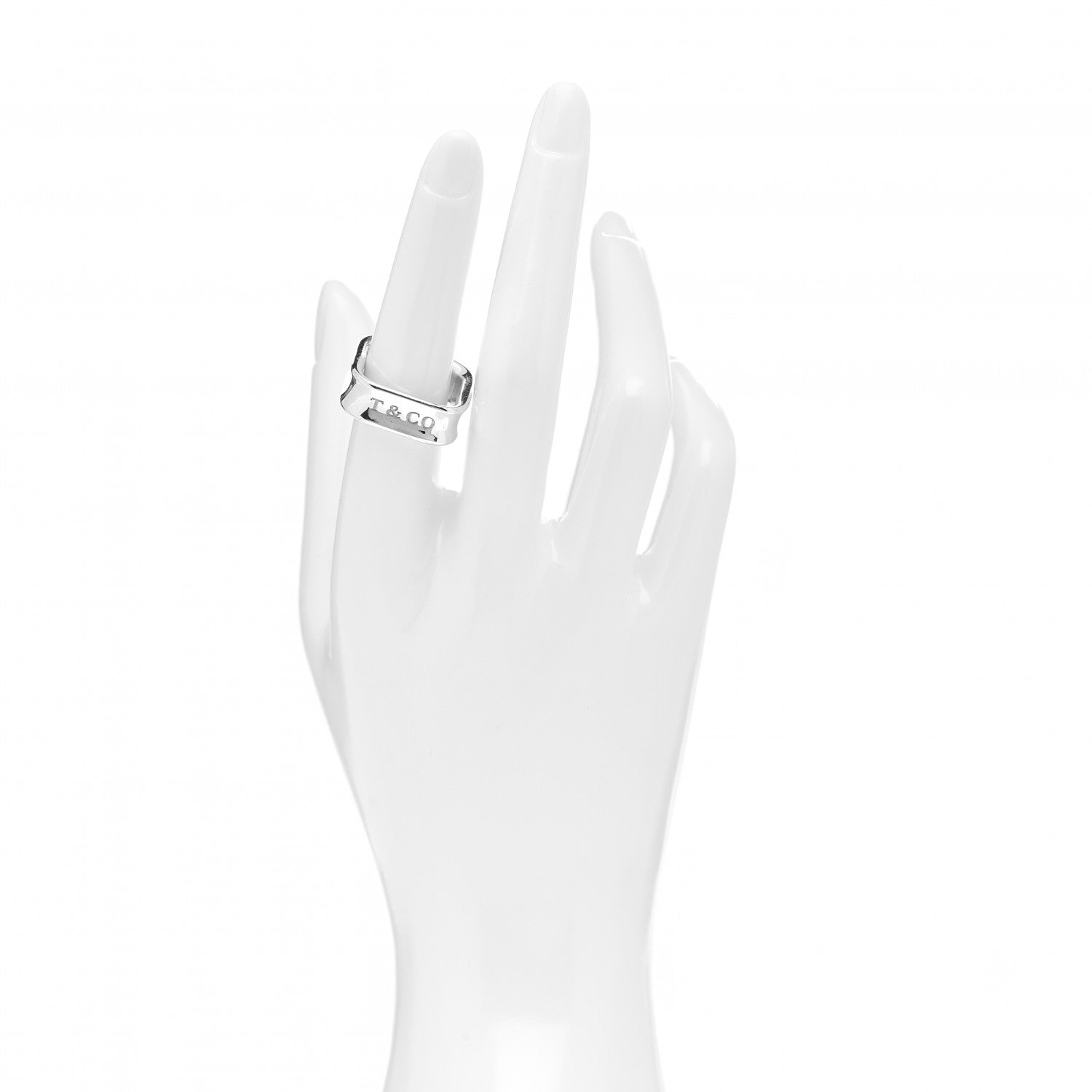 Tiffany Sterling Silver 1837 Square Ring 54 7 2 of 4