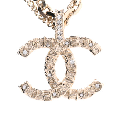 Chanel Crystal CC Multi Strand Chain Necklace Gold 4 of 6