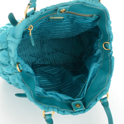 Prada Tessuto Nylon Gaufre Tote Turchese 5 of 8