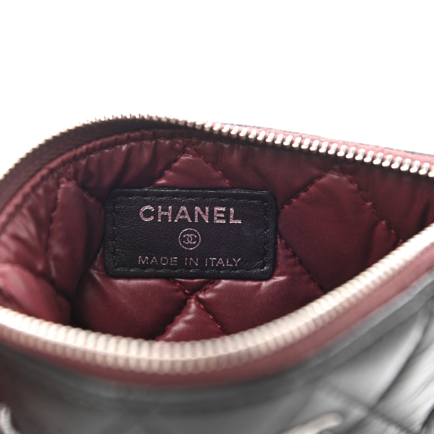 Chanel Lambskin Quilted Small Cosmetic Case Black 6 of 10