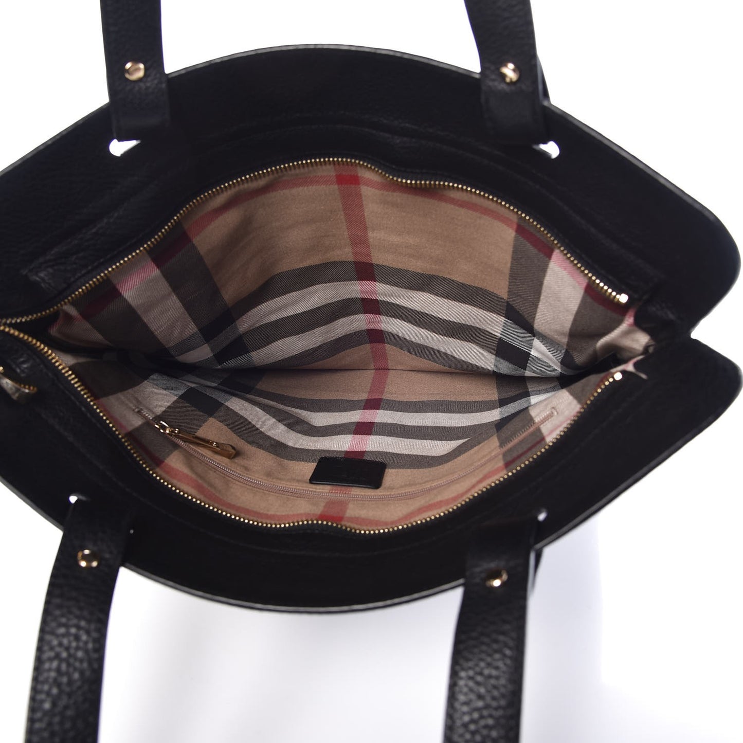 Canvas Calfskin Crest Embossed Flat Tote Black