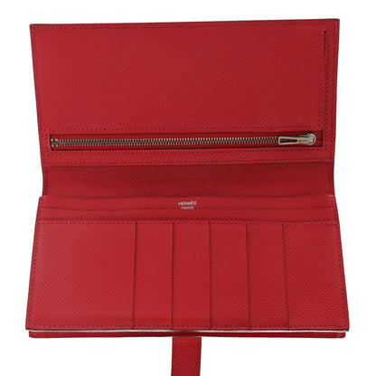 Hermes Epsom Bearn Gusset Wallet Bougainvillea 5 of 6