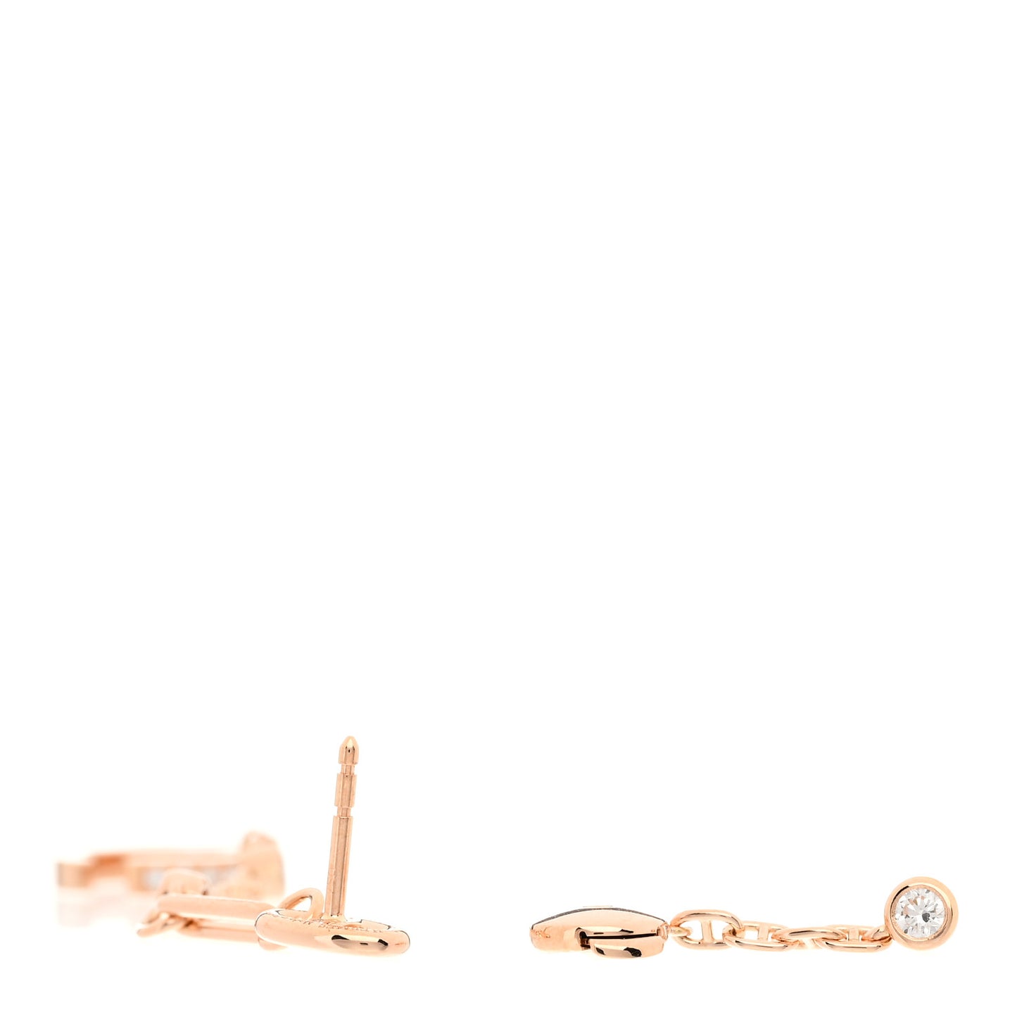 18K Rose Gold Diamond Chaine d'ancre Chaos Right Earring