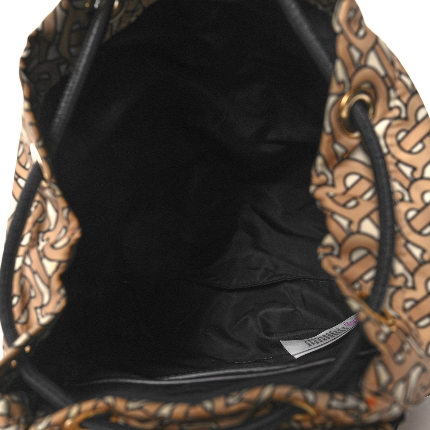 Nylon Monogram Medium Rucksack Backpack Beige
