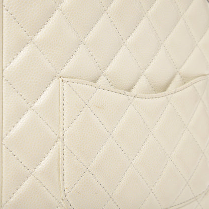 Chanel Caviar Quilted Petit Shopping Tote PST White 12 of 20